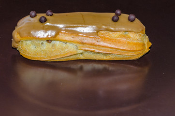 Delicious eclair background