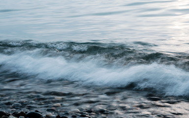 Beautiful sea in the evening,Batumi. Georgia