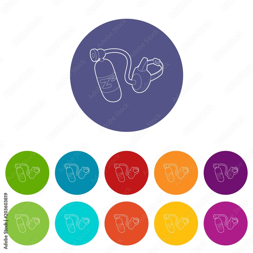 Poster oxygen mask icon. outline illustration of oxygen mask vector icon for web design