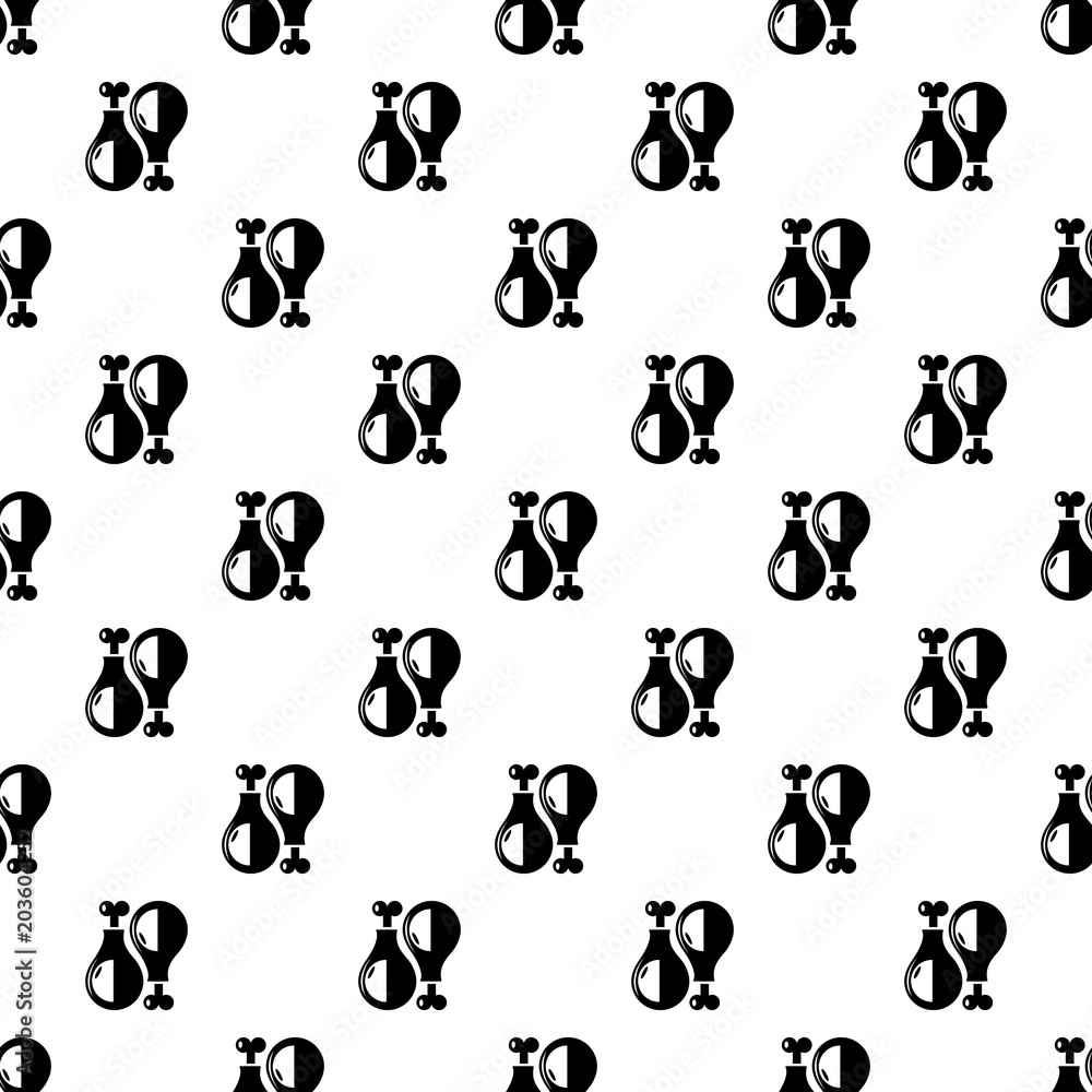 Poster chicken leg pattern vector seamless repeating for any web design