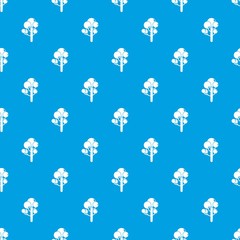 Tree pattern vector seamless blue repeat for any use