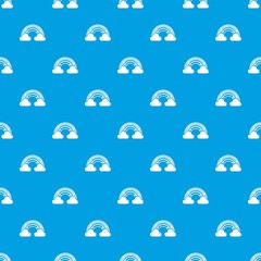 Obraz premium Cloud rainbow pattern vector seamless blue repeat for any use
