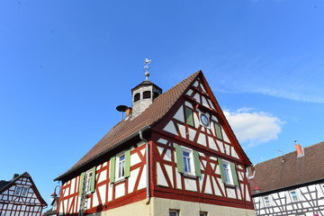 Fototapeta na wymiar Altes Rathaus in Roßdorf (Bruchköbel) Hessen
