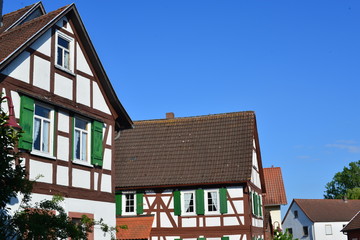 Fachwerkhäuser in Roßdorf (Bruchköbel) Hessen 