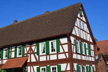 Fachwerkhäuser in Roßdorf (Bruchköbel) Hessen 