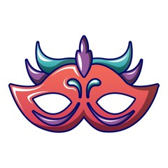 Opera mask icon. Cartoon of opera mask vector icon for web design isolated on white background