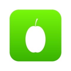 Plum icon digital green for any design isolated on white vector illustration