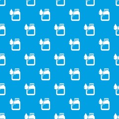 Canister engine oil pattern vector seamless blue repeat for any use
