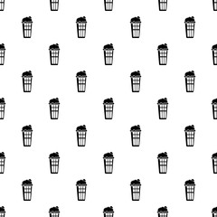 Popcorn box pattern vector seamless repeating for any web design