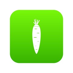 Carrot icon digital green for any design isolated on white vector illustration