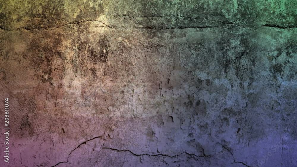 Poster looped unhurried animated multilayer color texture for a background based on concrete and stone