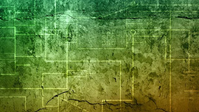 Looped unhurried animated multilayer color texture for a background based on concrete and stone