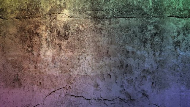 Looped unhurried animated multilayer color texture for a background based on concrete and stone