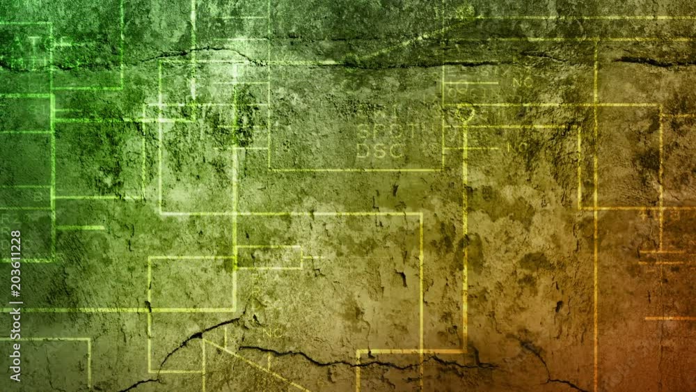 Poster looped unhurried animated multilayer color texture for a background based on concrete and stone