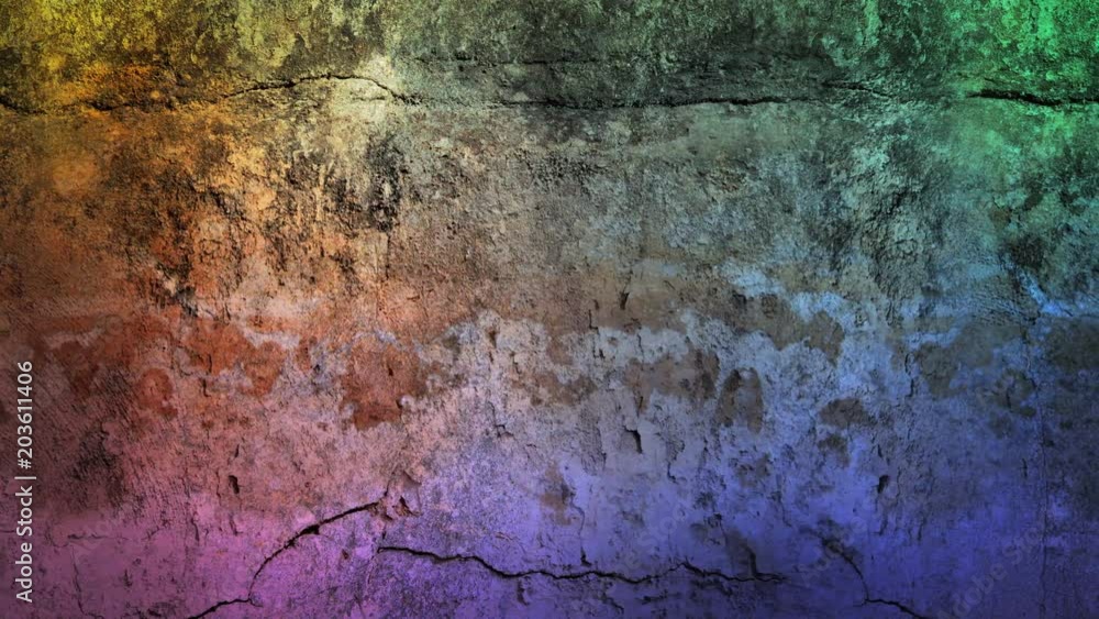 Poster looped unhurried animated multilayer color texture for a background based on concrete and stone
