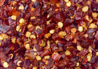A Background of Crushed Red Pepper Flakes