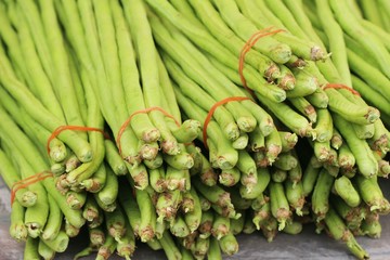 Long bean for cooking in the market