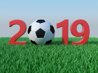     New Year 2019 - 3D Rendered Image 