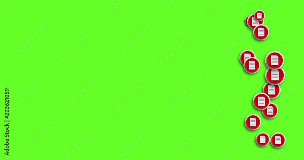 Poster animation modern abstract file icons motion background.