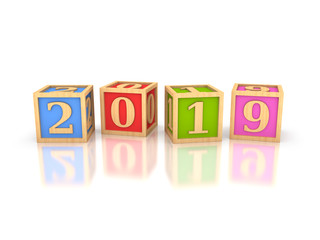     New Year 2019 - 3D Rendered Image 