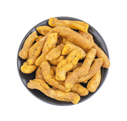 Ganthiya Also know as Gathiya, Ghatiya are deep fried Indian snacks made from chickpea flour. They are a popular teatime snack in Gujarat. They are soft and not crunchy like most other Indian snacks