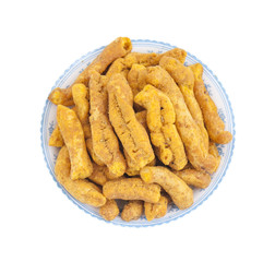 Ganthiya Also know as Gathiya, Ghatiya are deep fried Indian snacks made from chickpea flour. They are a popular teatime snack in Gujarat. They are soft and not crunchy like most other Indian snacks