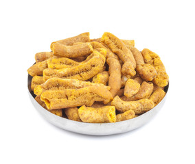 Ganthiya Also know as Gathiya, Ghatiya are deep fried Indian snacks made from chickpea flour. They are a popular teatime snack in Gujarat. They are soft and not crunchy like most other Indian snacks