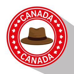 canada seal with hat vector illustration design