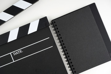 movie clapper board on a movie concepts