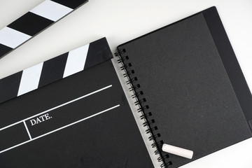 movie clapper board on a movie concepts