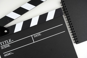 movie clapper board on a movie concepts