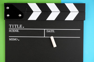 movie clapper board on a movie concepts