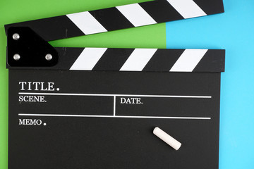 movie clapper board on a movie concepts