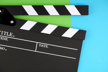 movie clapper board on a movie concepts