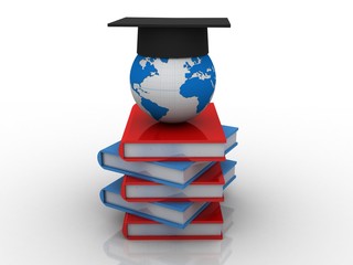 3d rendering Online Education Concept