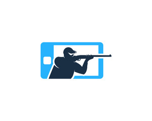 Hunting Mobile Logo Icon Design Element