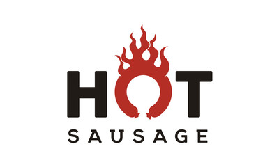 Hot Sausage typography logo design inspiration