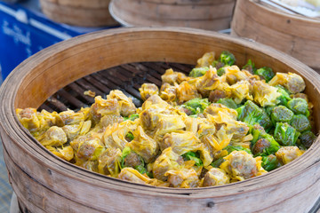 Hot steamed dumpling,chinese buns,pork bun