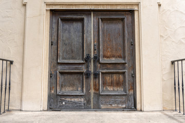 Obraz na płótnie Canvas Close up of old wooden door