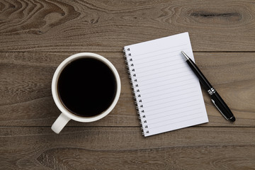 Modern working business desk. Top view with copy space