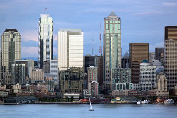 Fototapeta na wymiar Seattle City Skyline - Downtown