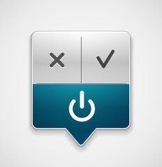 Start power button, ui icon design, on off symbol