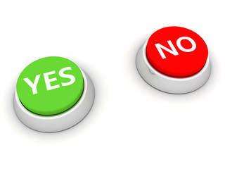 Two buttons to choose yes or not
