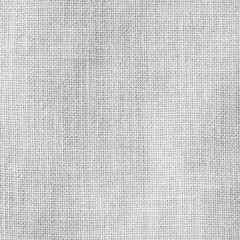 Hessian sackcloth woven texture background in light white gray