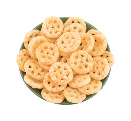 Salty Wheels Snack isolated on White Background