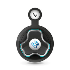 Old fashioned phone button, call center support icon