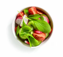 Crédence de cuisine en verre imprimé Légumes bowl of fresh vegetables