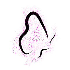 Vector illustration of butterfly on white background.