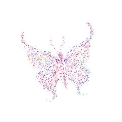 Obraz premium Vector illustration of butterfly on white background.