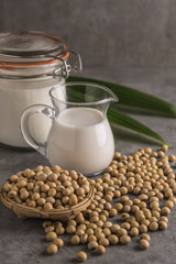 Soybeans and milk.